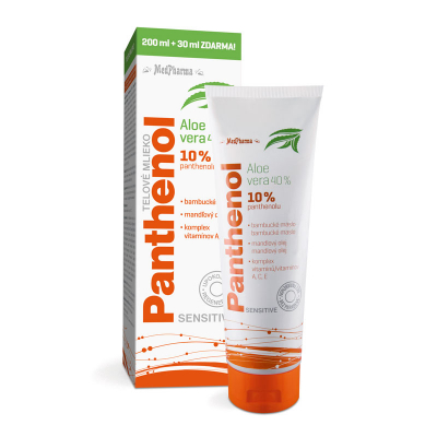 Panthenol 10% Sensitive telové mlieko,  200 ml + 30 ml zdarma